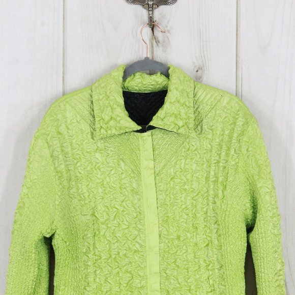 UBU Green Black Reversible Quilted Crinkle Packable Jacket Size XL - Picture 3 of 12